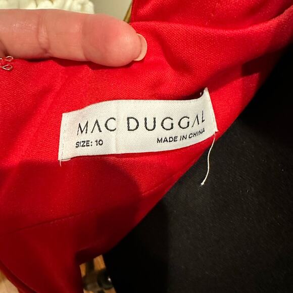 Mac Duggal RUFFLE SLEEVE FITTED MINI DRESS - Picture 11 of 15